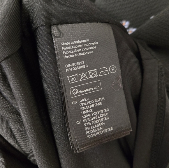 H&M Shift Floral Black Dress 12 - Picture 6 of 7